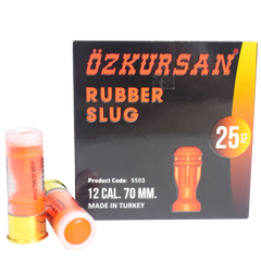 MUNICION TRAUMATICA OZKURSAN RUBBER SLUG X25UND 12CAL
