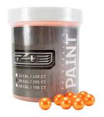 Bolas de pintura T4E calibre .50, 250 unidades, color naranja